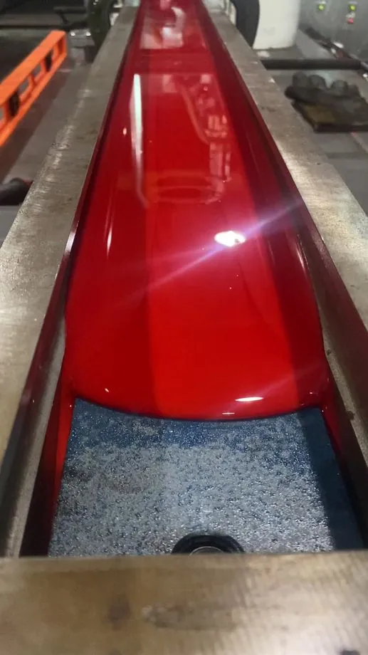 Casting a urethane roll - poured by hand
