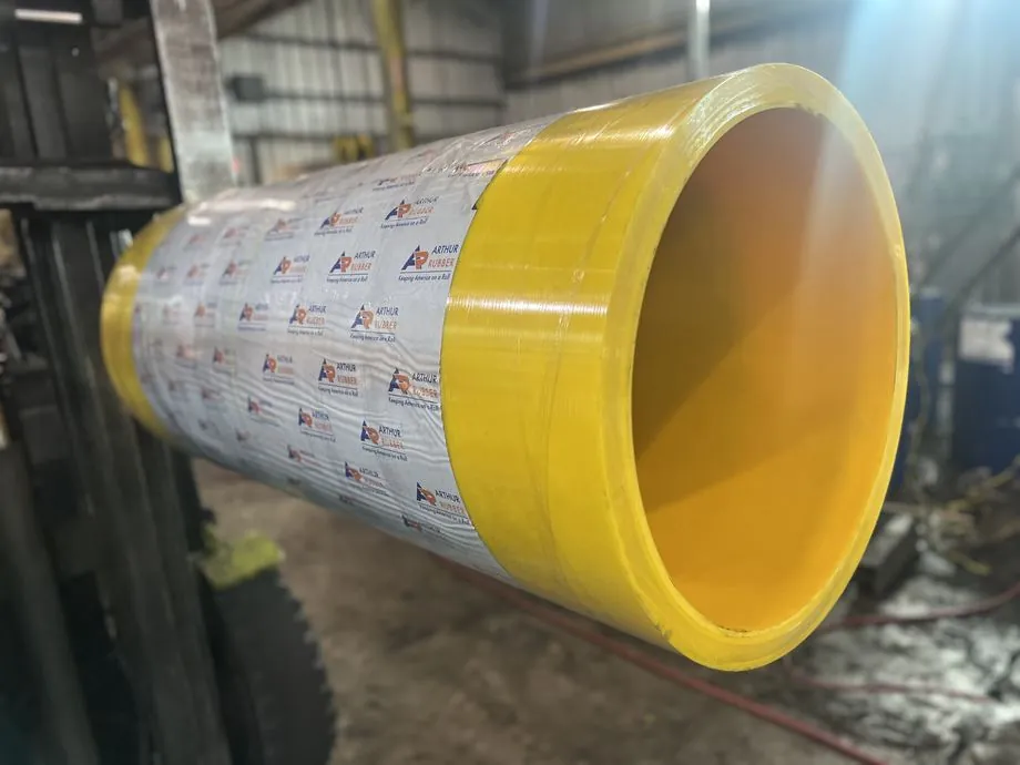 Finished roll cover, branded and wrapped to ship